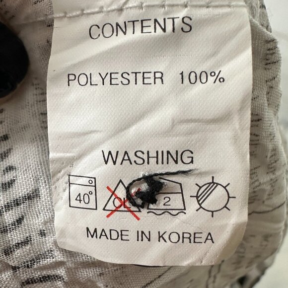 Ki Meng Womens Black and White Newspaper Print Jacket Size Medium Button Closure - Picture 7 of 10